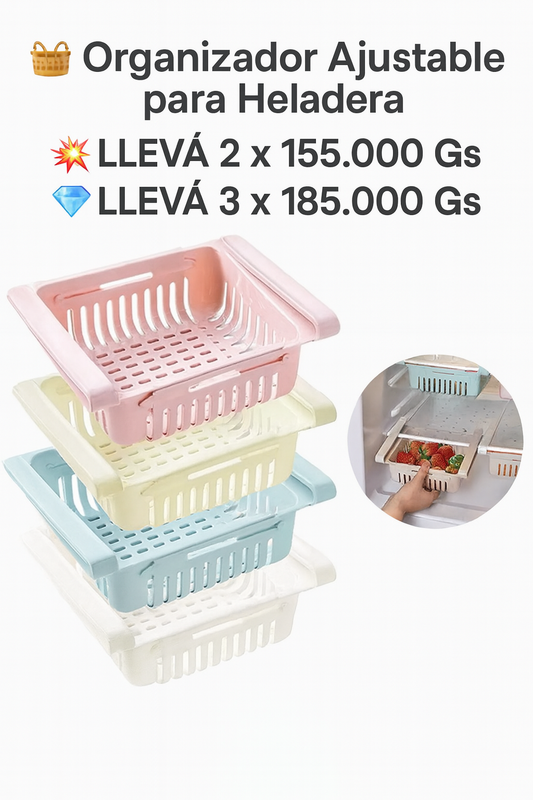 FridgeSmart™ – Organizador Ajustable Premium